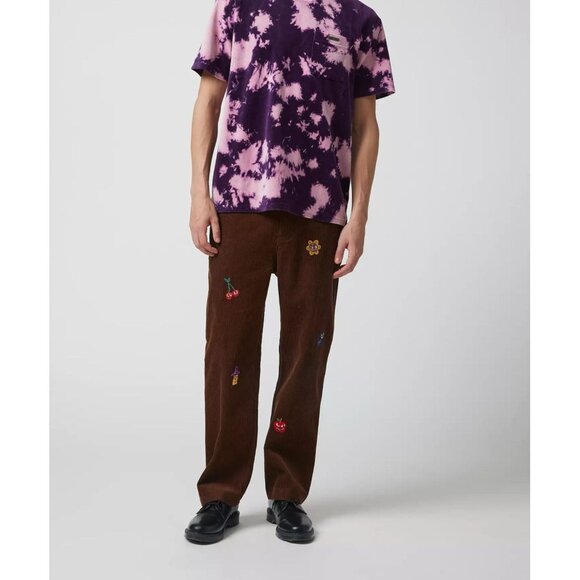 Teddy Fresh Other - Teddy Fresh Applique Corduroy Pants Unisex Size 30 Brown Embroidered NWOT
